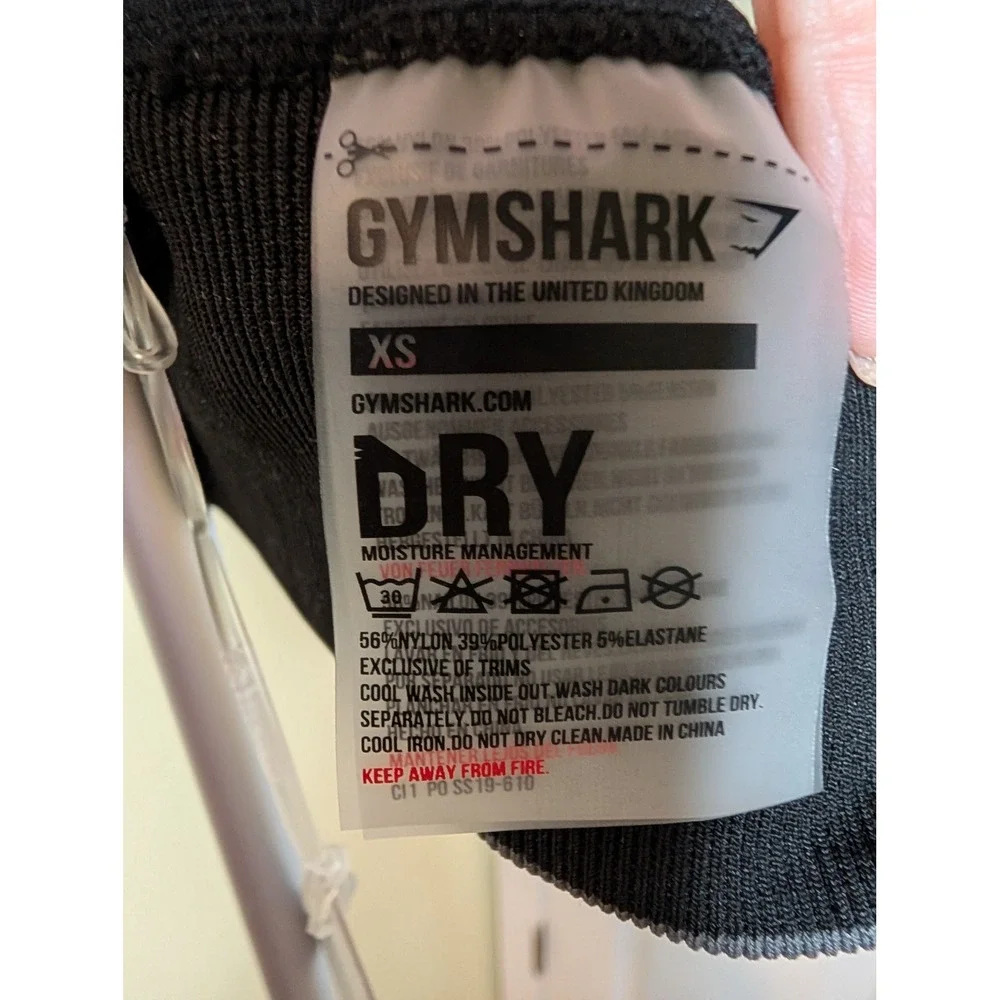 Gymshark Flex‎ Strappy Sports Seamless DRY Logo Adjustable Padded NWT - Size XS